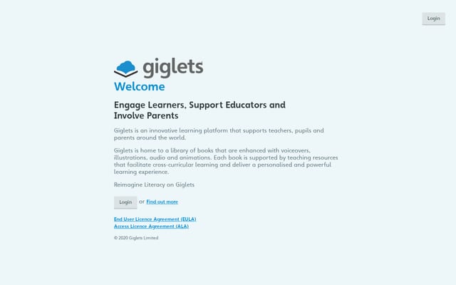 Screenshot of gigletsedu.com