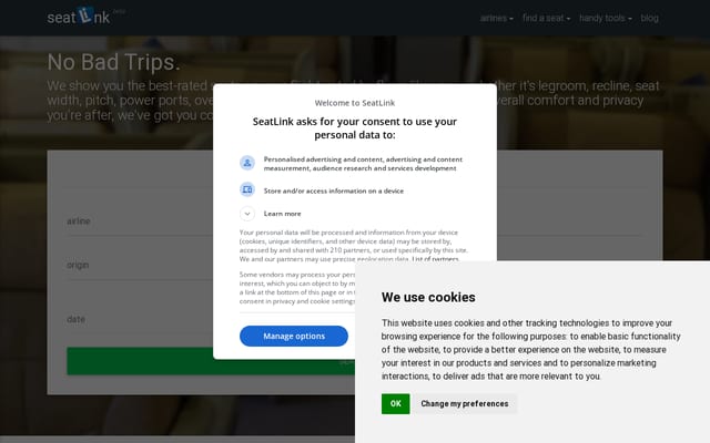 Screenshot of seatlink.com