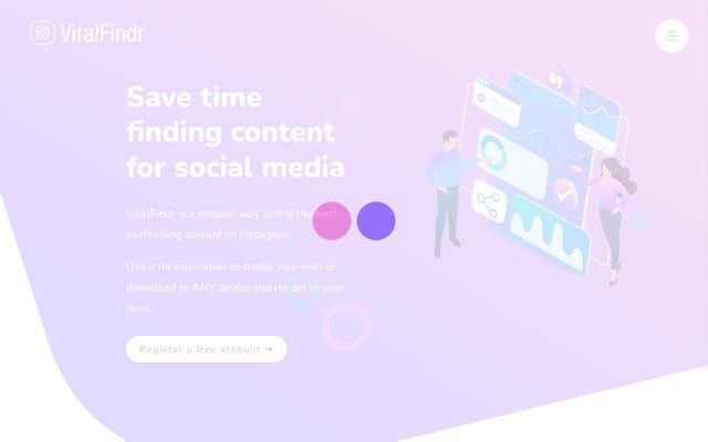 Screenshot of viralfindr.com
