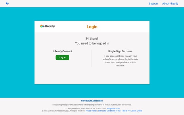Screenshot of i-readycentral.com