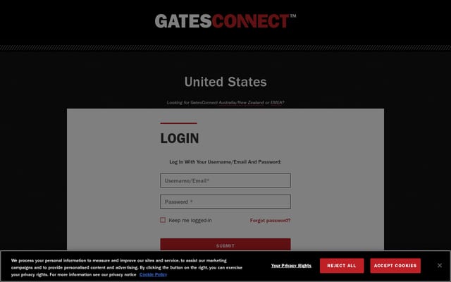 Screenshot of gatesconnect.com