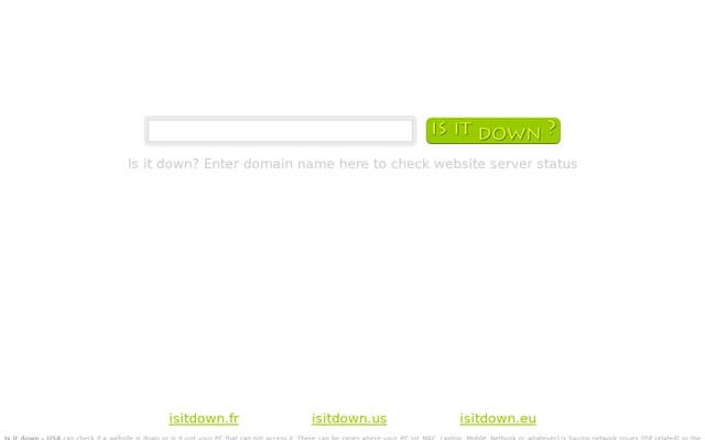 Screenshot of isitdown.us
