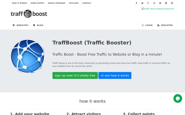 Screenshot of traffboost.net