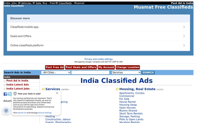 Screenshot of muamat.com