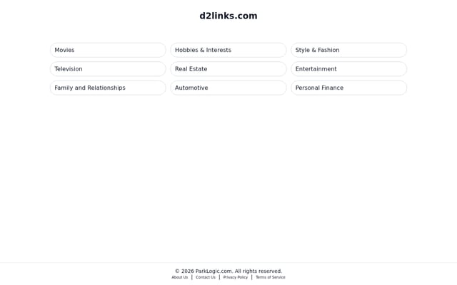 Screenshot of d2links.com