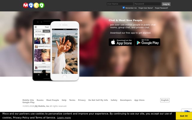 Screenshot of mocospace.com