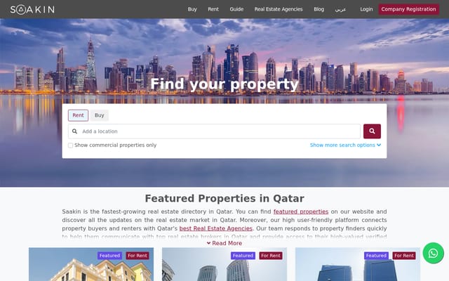 Screenshot of saakin.qa