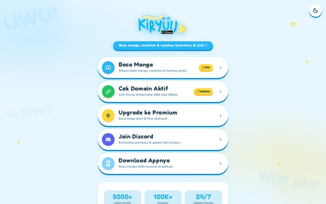 Screenshot of kiryuu.io