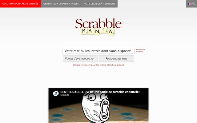 Screenshot of scrabblemania.fr