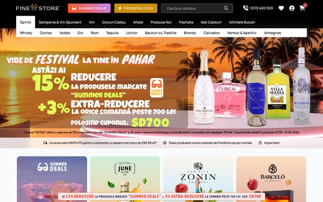 Screenshot of finestore.ro