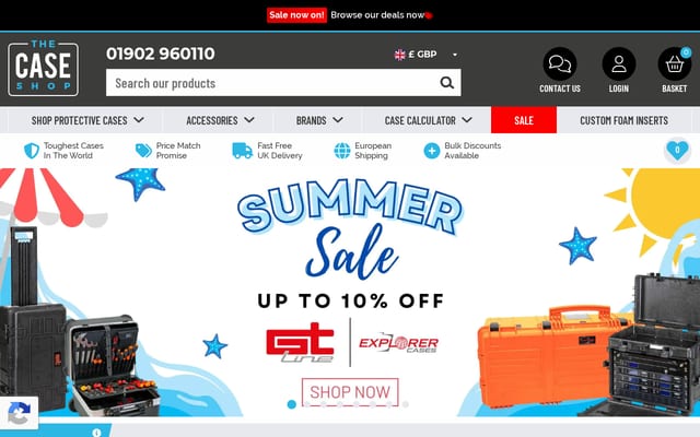 Screenshot of thecaseshop.co.uk
