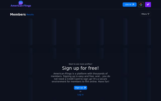 Screenshot of american-flings.com
