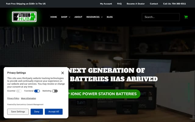 Screenshot of lithiumhub.com