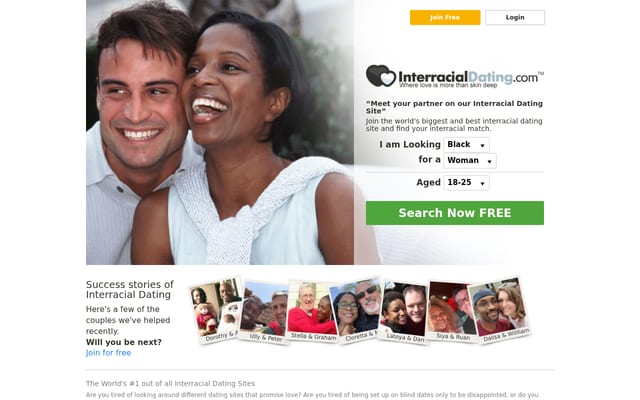 Screenshot of interracialdating.com