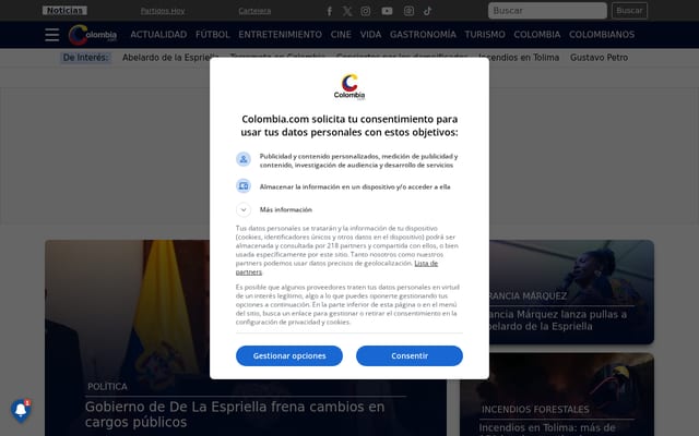 Screenshot of colombia.com