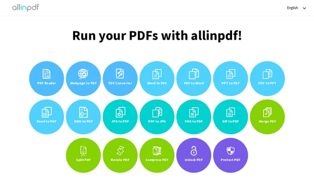 Screenshot of allinpdf.com
