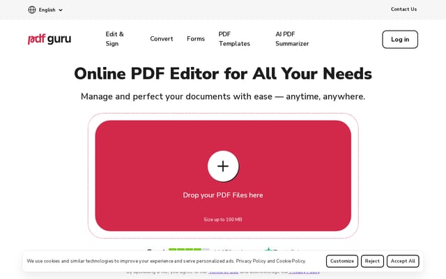 Screenshot of pdfguru.com