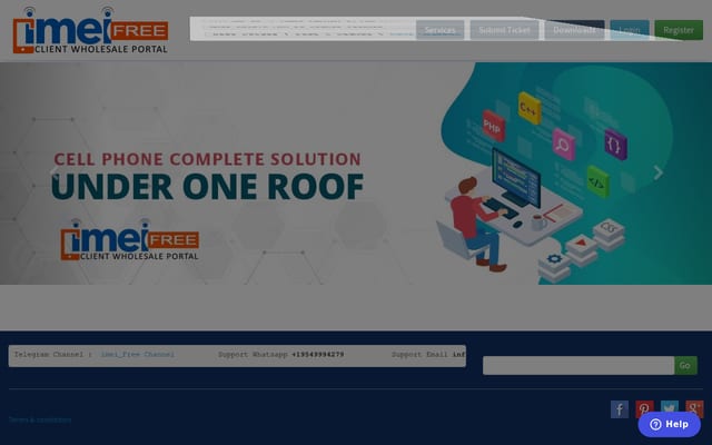 Screenshot of imeifree.com