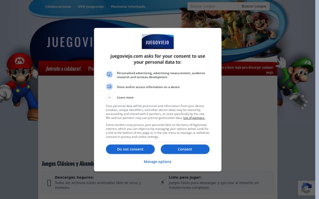 Screenshot of juegoviejo.com