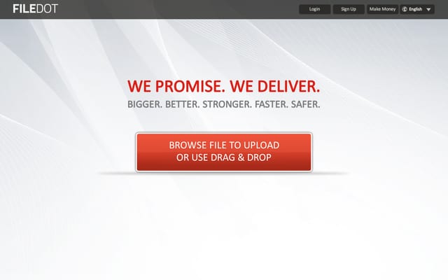 Screenshot of filedot.xyz