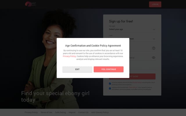 Screenshot of iwantblacks.com
