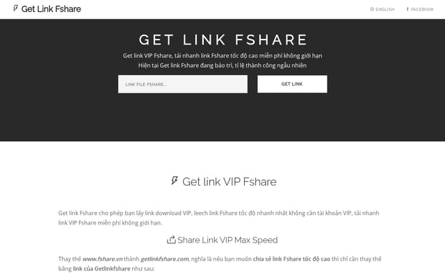 Screenshot of getlinkfshare.com