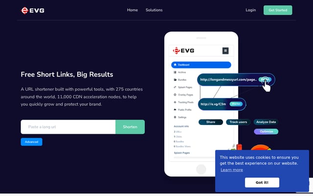 Screenshot of e.vg