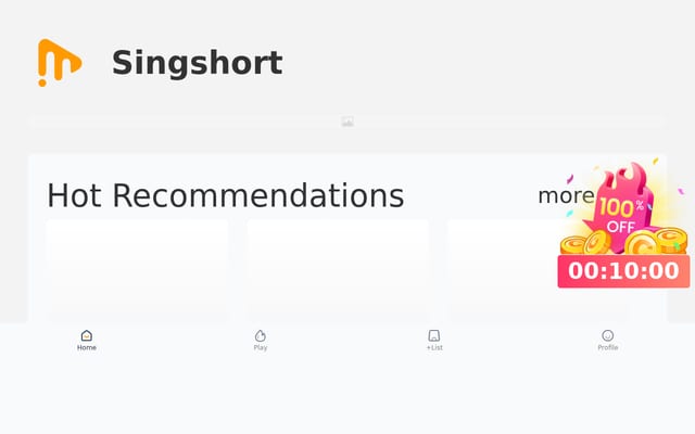 Screenshot of singshort.cc