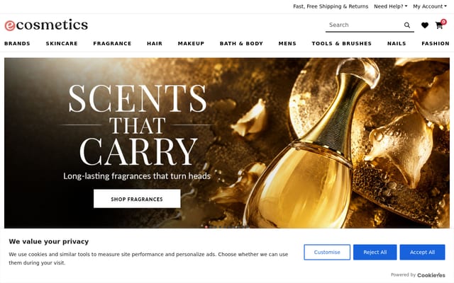Screenshot of ecosmetics.com