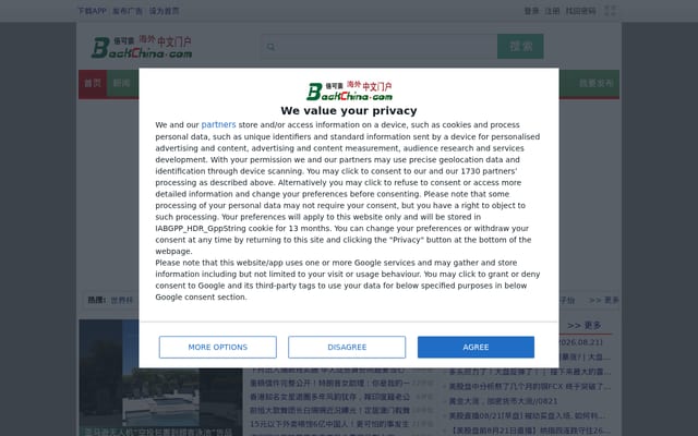 Screenshot of backchina.com