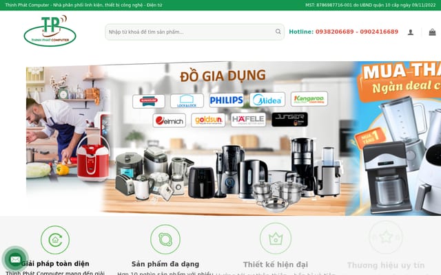 Screenshot of thinhphatcomputer.com