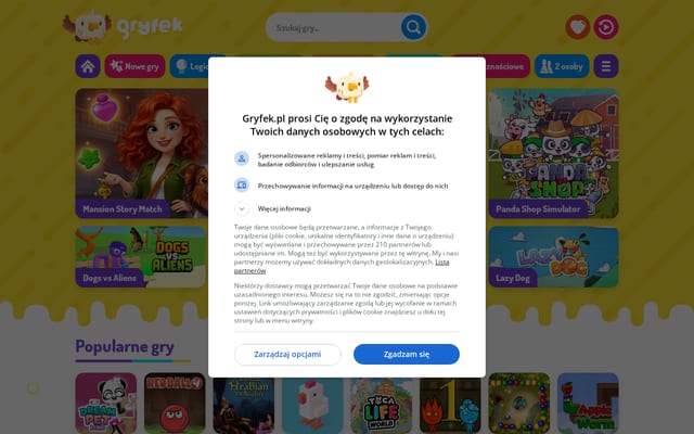 Screenshot of gryfek.pl