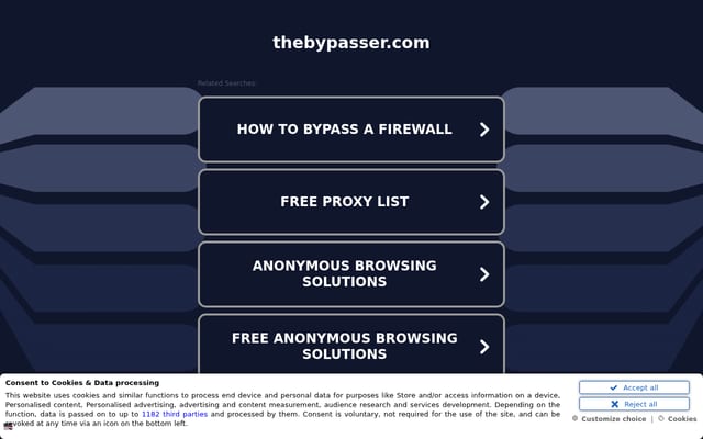 Screenshot of thebypasser.com
