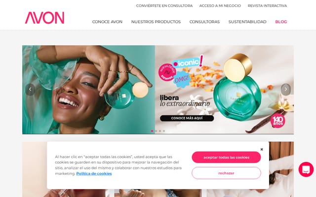 Screenshot of avon.com.ec