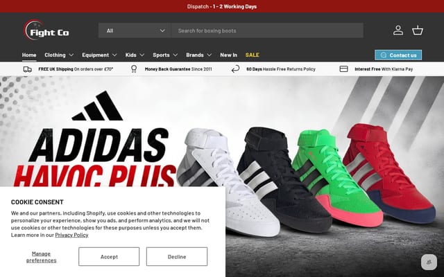 Screenshot of fightco.co.uk