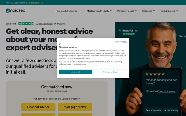 Screenshot of unbiased.co.uk