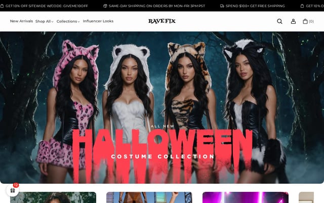 Screenshot of ravefix.com