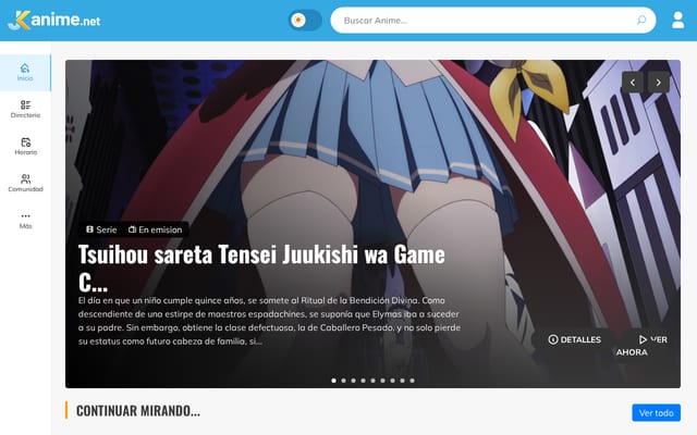 Screenshot of jkanime.net