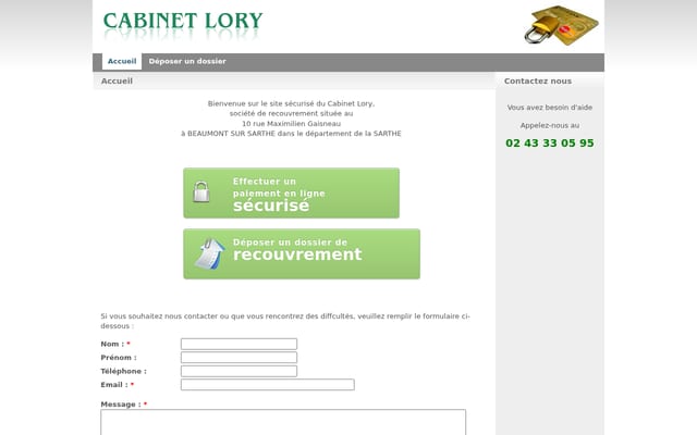 Screenshot of cabinet-lory.fr