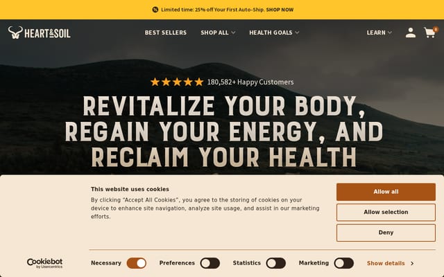 Screenshot of heartandsoil.co