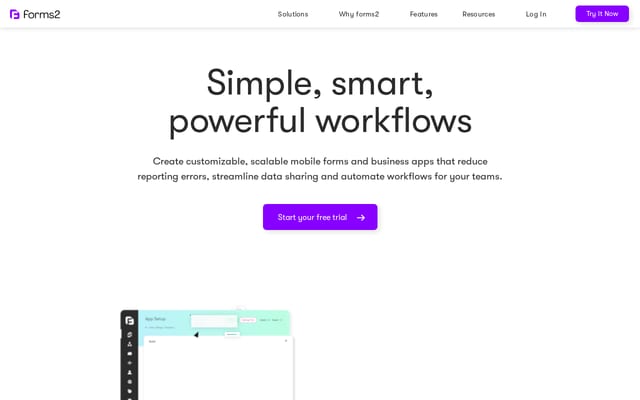 Screenshot of forms2mobile.com