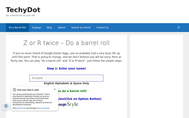 Screenshot of techydot.com