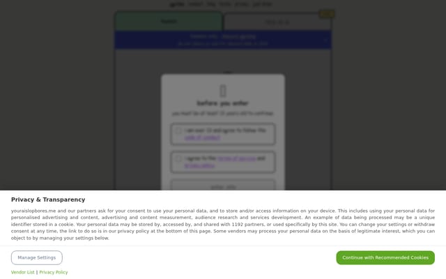 Screenshot of youraislopbores.me