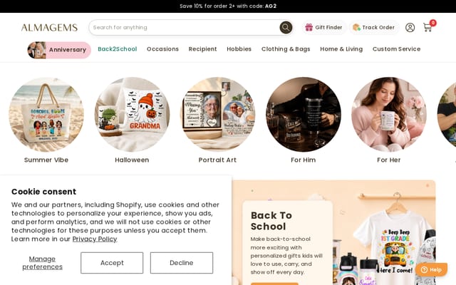 Screenshot of almagems.com