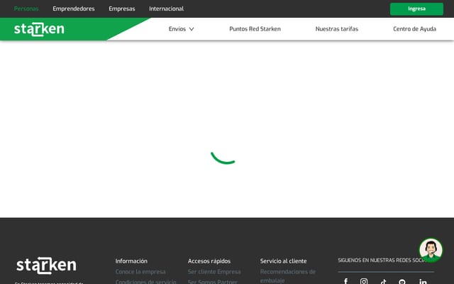 Screenshot of starken.cl