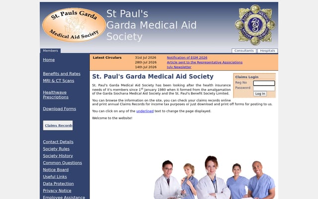 Screenshot of medicalaid.ie