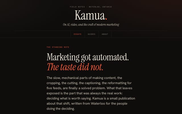 Screenshot of kamua.com