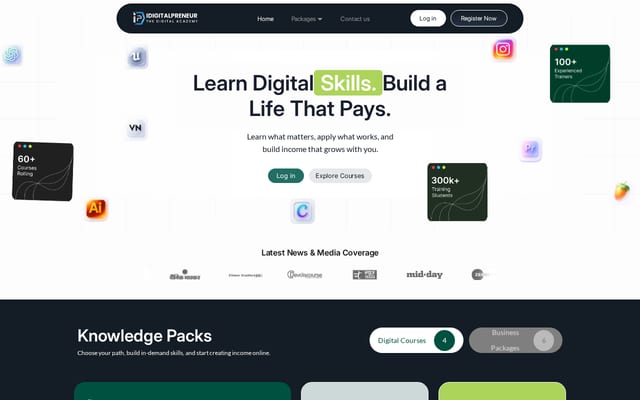 Screenshot of idigitalpreneur.com