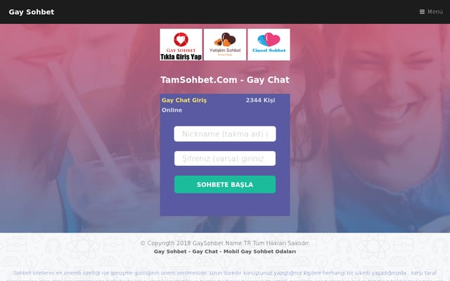 Screenshot of gaysohbet.name.tr