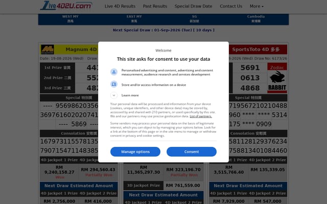 Screenshot of live4d2u.com